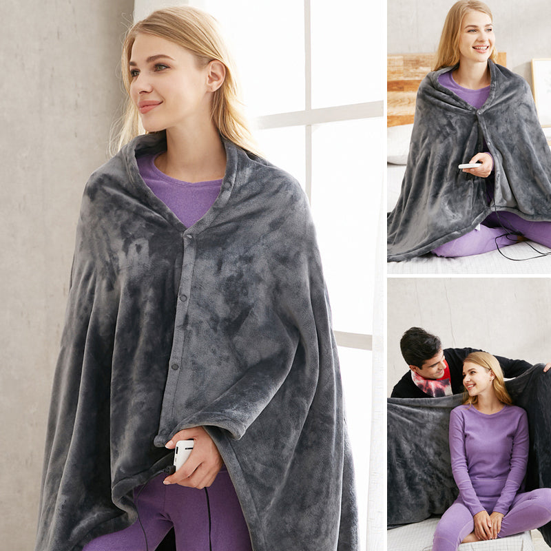 Lunvang™ USB-varmesjal for skuldrene i dobbeltsidig fleece