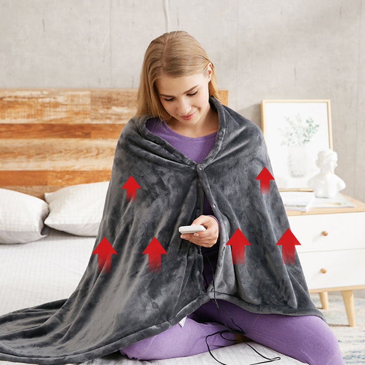 Lunvang™ USB-varmesjal for skuldrene i dobbeltsidig fleece