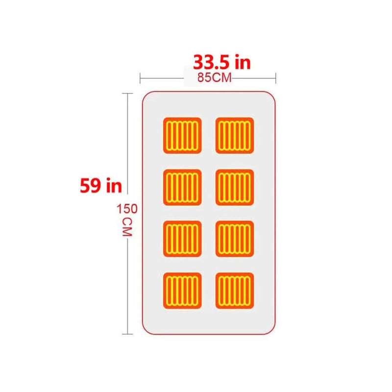 Lunvang™ USB-varmesjal for skuldrene i dobbeltsidig fleece