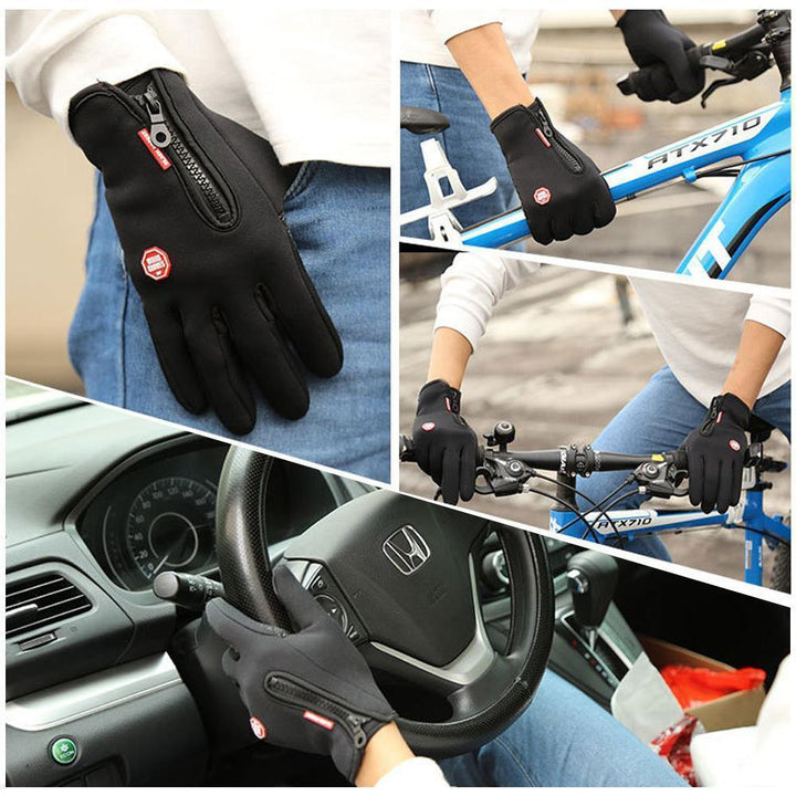 Varme vanntette hansker med touch på tre fingre