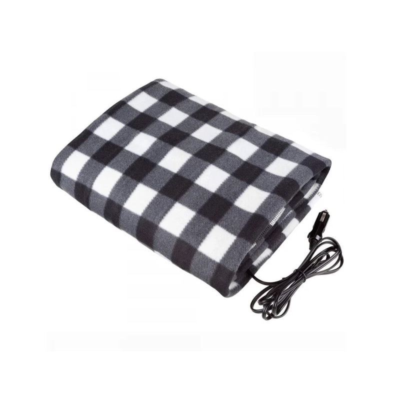 Lunvang™ Varmeteppe for bil 12V i myk fleece til kalde turer