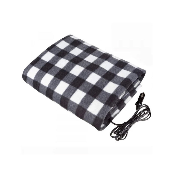 Lunvang™ Varmeteppe for bil 12V i myk fleece til kalde turer