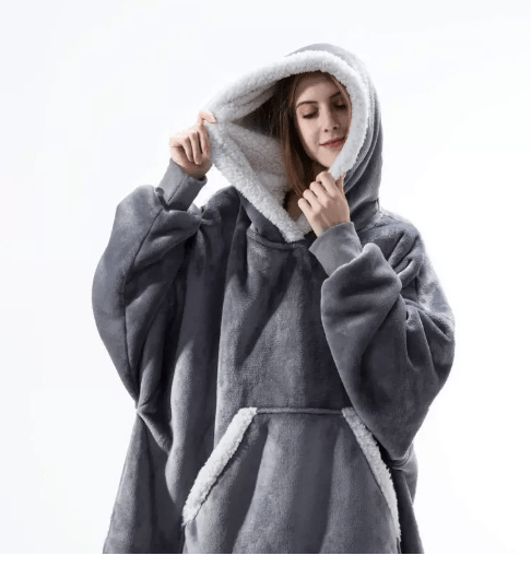 Lunvang™ Oversized fleecehoodie med stor hette – varm og myk