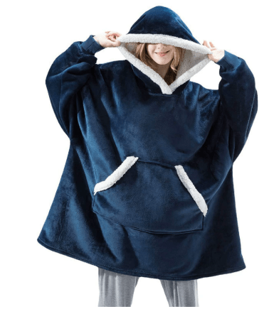 Oversized fleecehoodie med stor hette – varm og myk