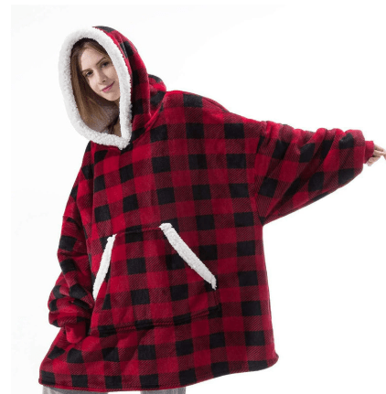 Oversized fleecehoodie med stor hette – varm og myk