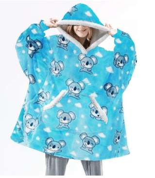Oversized fleecehoodie med stor hette – varm og myk