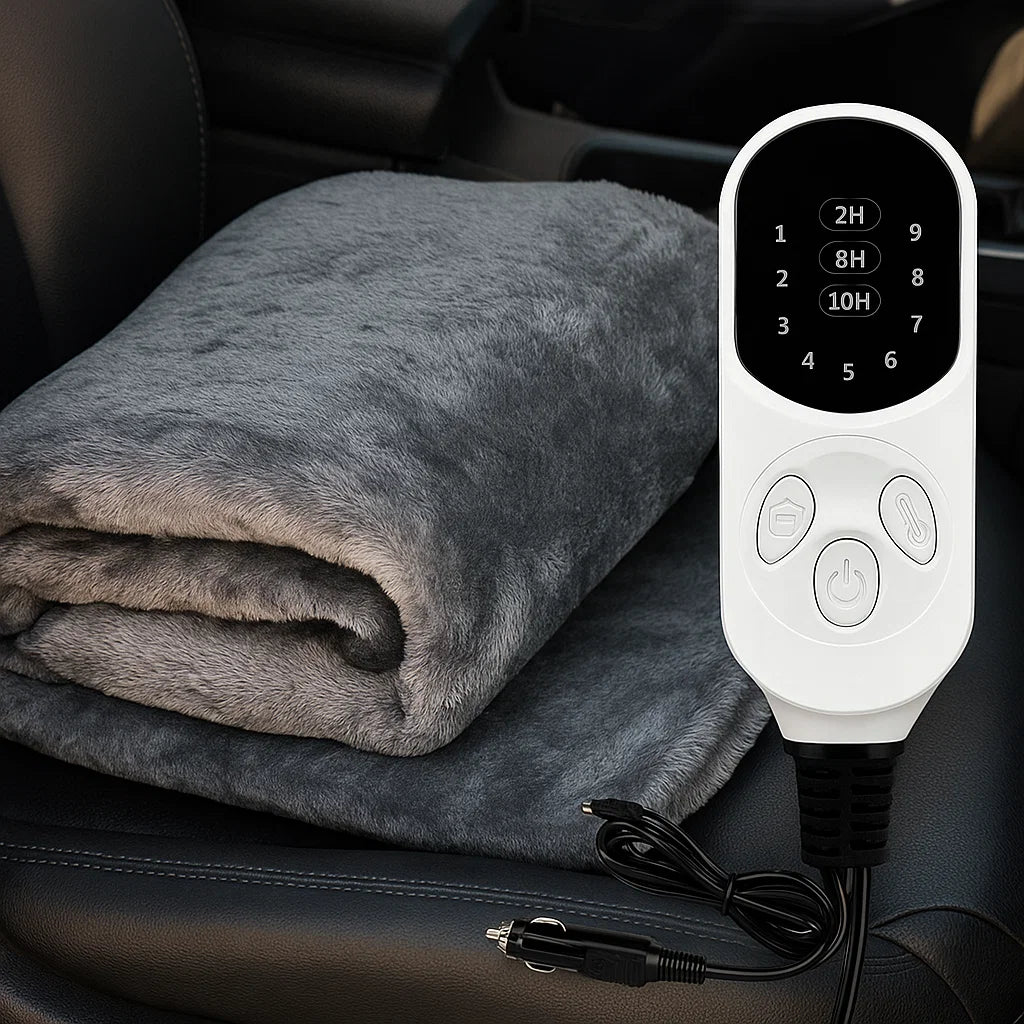 Elektrisk varmepledd til bil 12V med 9 nivåer og timer – Lunvang™