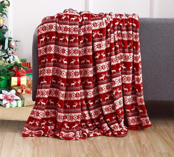 Lunvang Dobbeltsidig julepledd i myk flanell