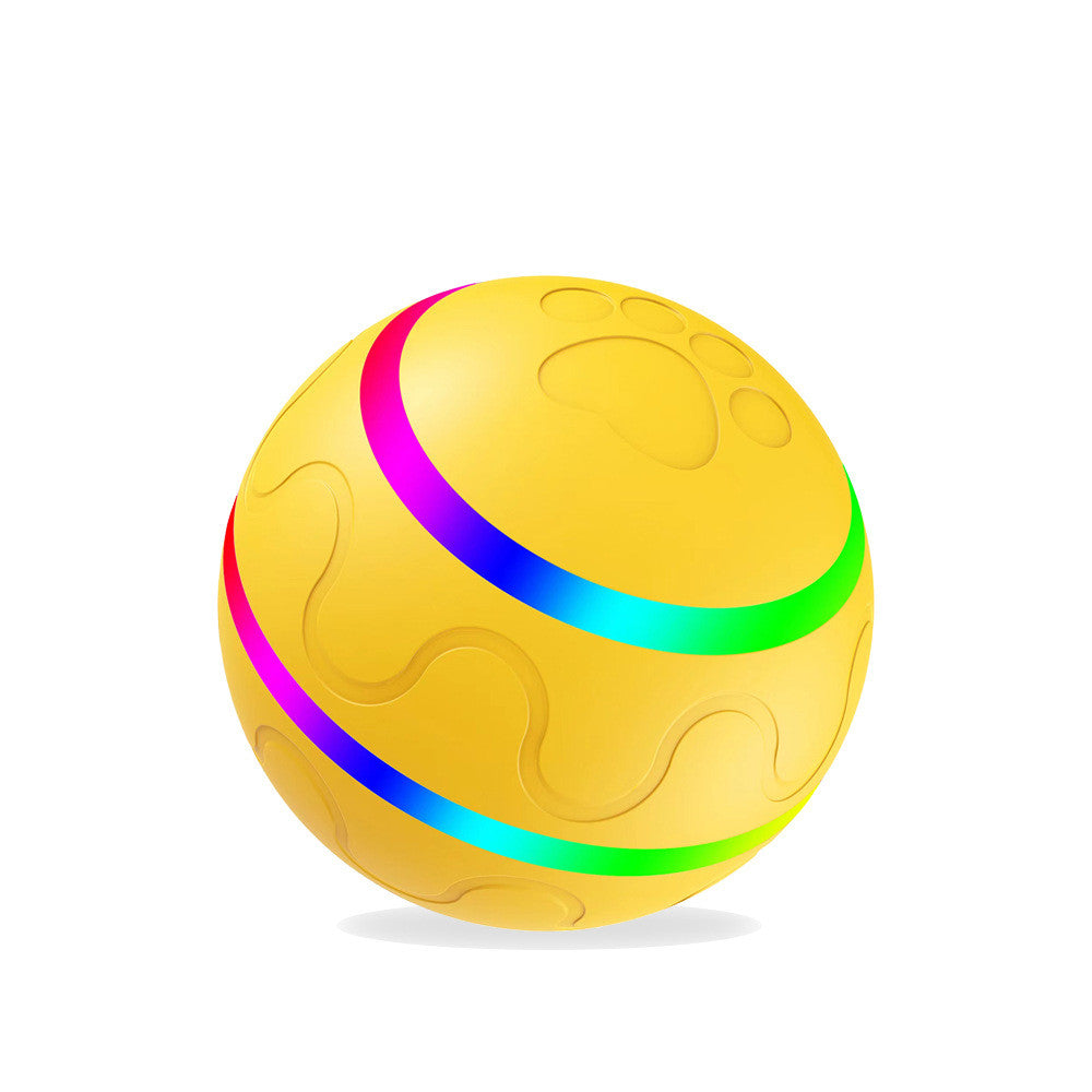 Selvrullende ball med fargerikt lys