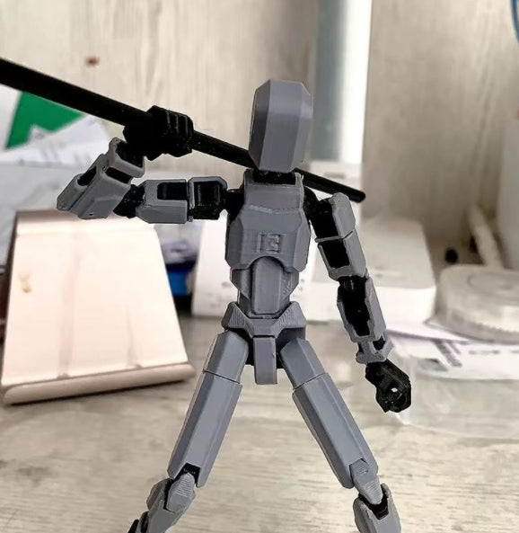 Lunvang 3D-printet robotfigur med bevegelige ledd