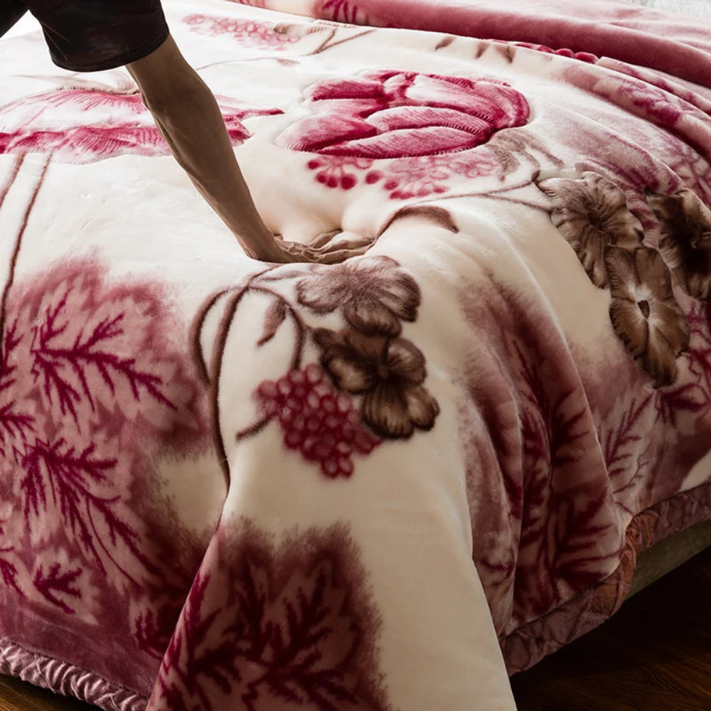 Fluffy quiltet vektdyne i to lag til soverommet