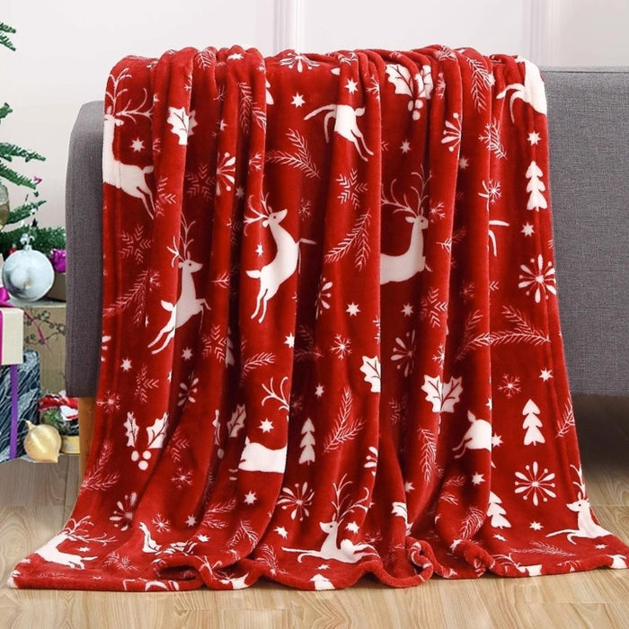 Lunvang Dobbeltsidig julepledd i myk flanell
