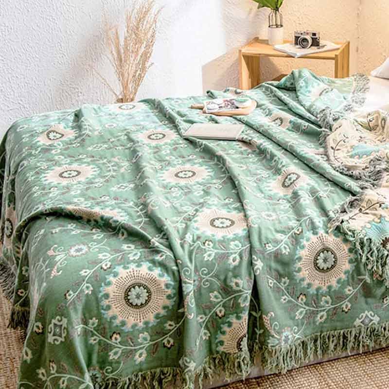 Lunvang™ Vendbart sofftrekk i bomull som også passer som sengeteppe