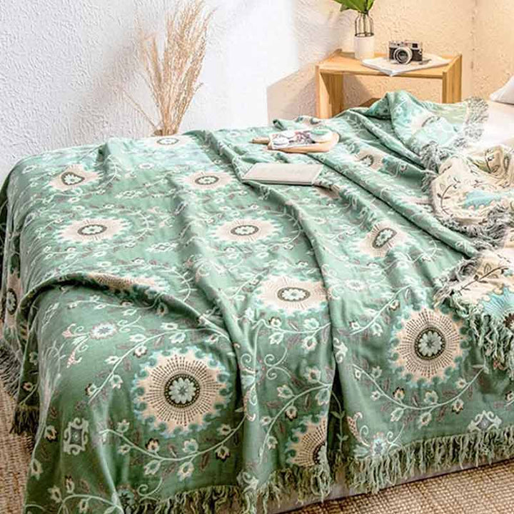Lunvang™ Vendbart sofftrekk i bomull som også passer som sengeteppe