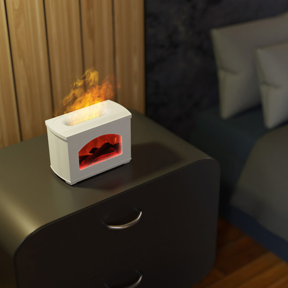 Luftfukter som peis med flammeeffekt, dekorativ og trygg, ABS