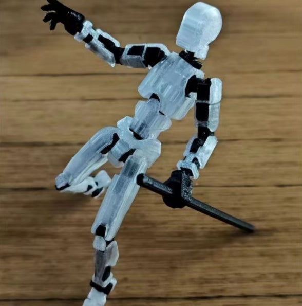 Lunvang 3D-printet robotfigur med bevegelige ledd