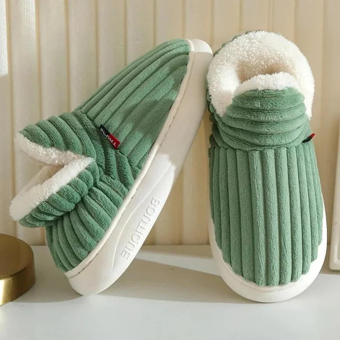 Lunvang™ Myke tøfler i flanellfleece med sklisikker såle