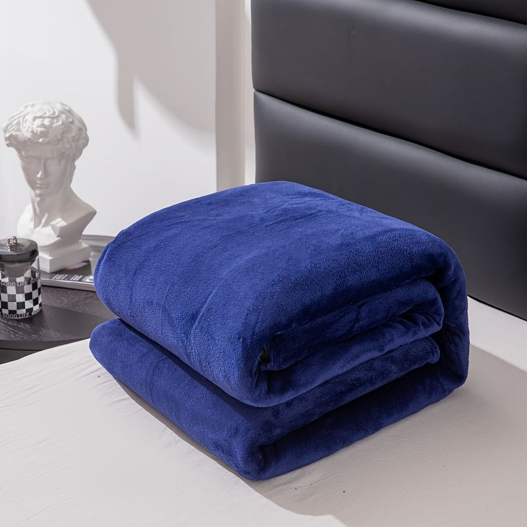 Mykt flanellpledd i polyester som varmer hele året