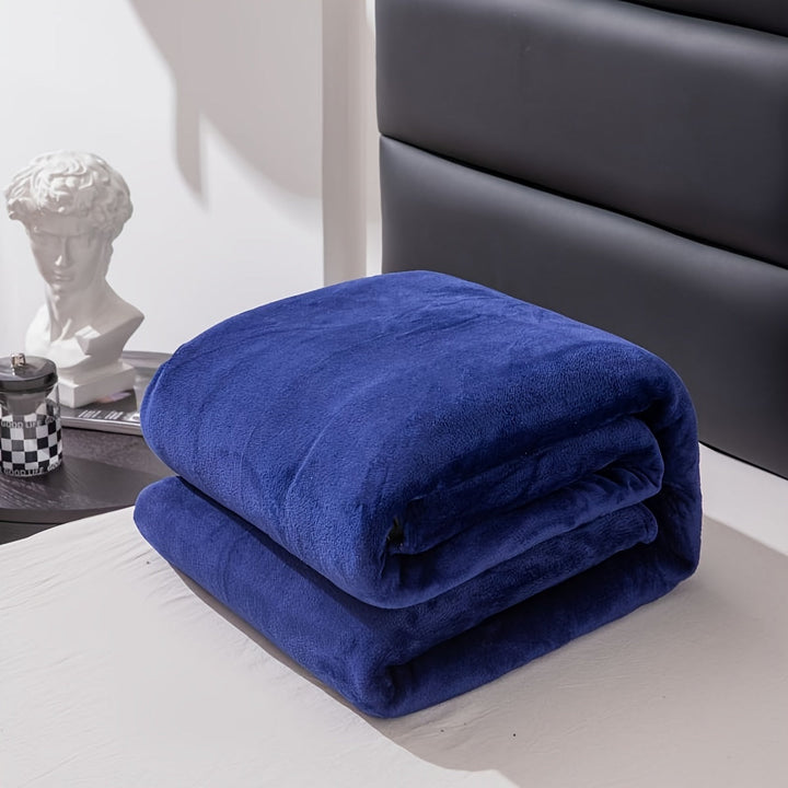 Mykt flanellpledd i polyester som varmer hele året