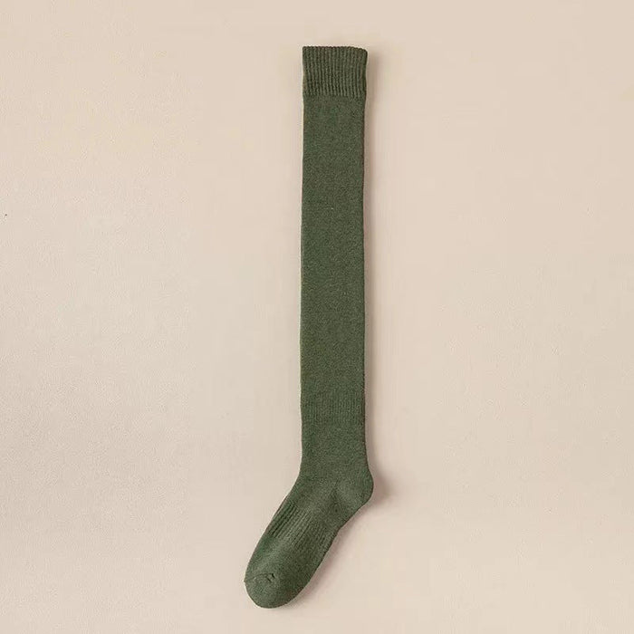 Lunvang™ Flettestrikkede overknestrømper med god stretch