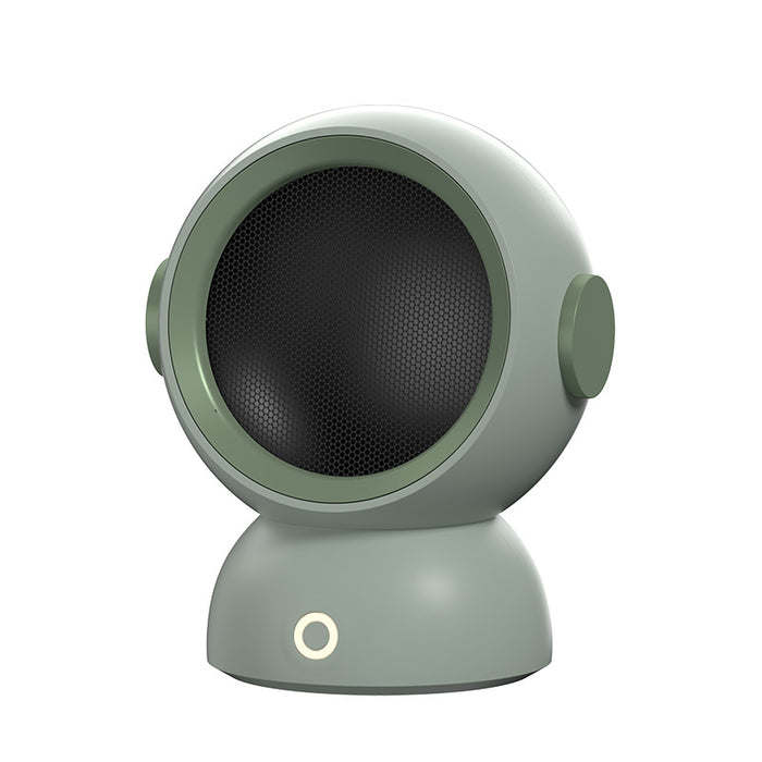 Lunvang Rund mini varmevifte med astronautdesign