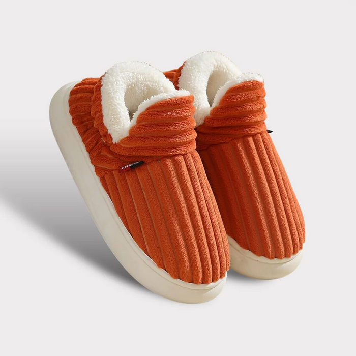 Lunvang™ Fluffy vintertøfler i fleece med tykk sklisikker såle