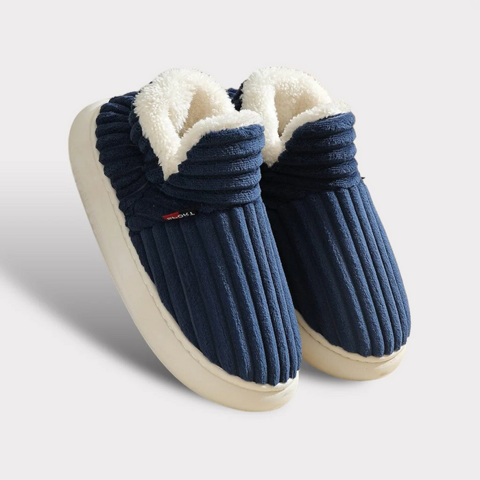 Lunvang™ Fluffy vintertøfler i fleece med tykk sklisikker såle