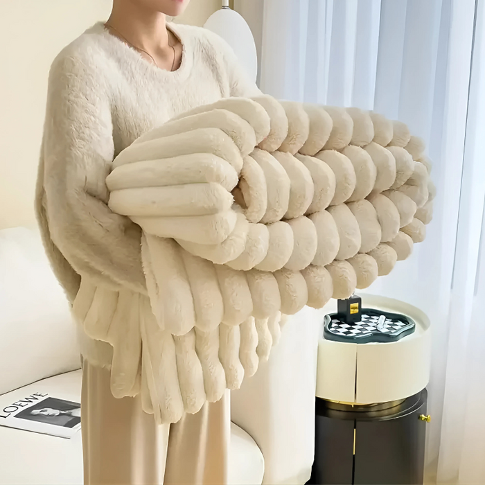 Lunvang™ Supermykt flanellpledd – lett, varmt og enkelt å ta med
