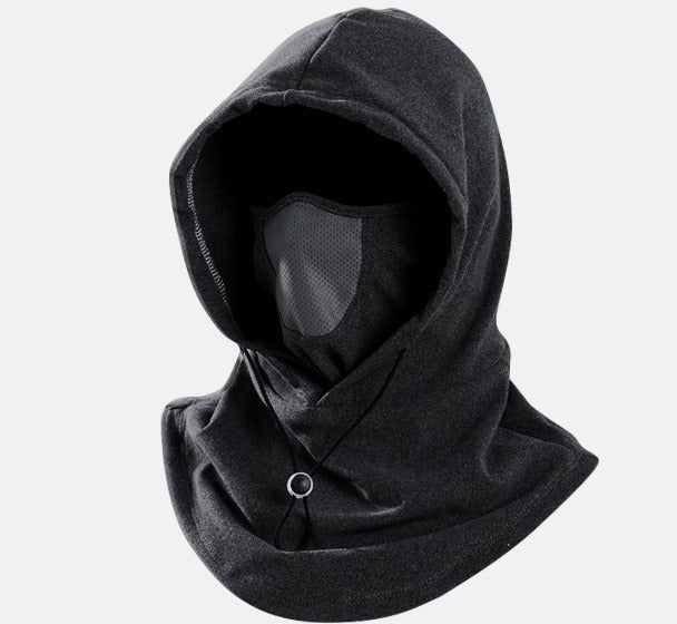 Fleece-balaklava med hette og pustepanel