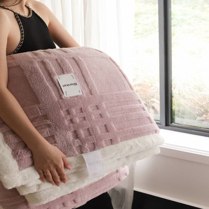 Lunvang™ Myk jacquardpledd med luftig 3D-struktur