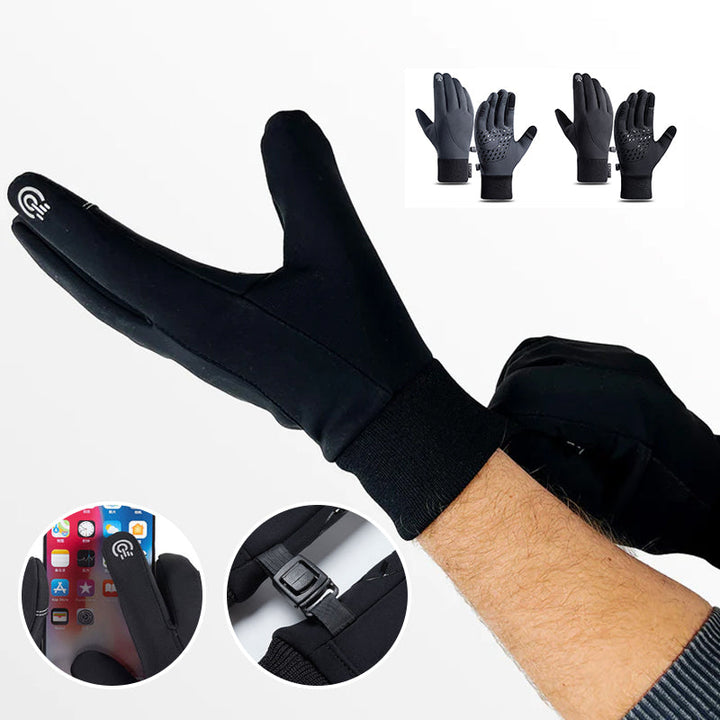 Varme vinterhansker til herre med touchfingre og godt grep