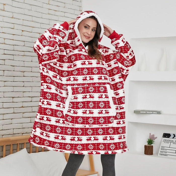 Lunvang™ Oversized fleecehoodie med stor hette – varm og myk