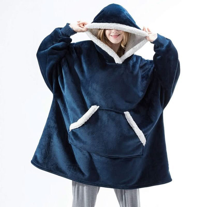Lunvang™ Oversized fleecehoodie med stor hette – varm og myk