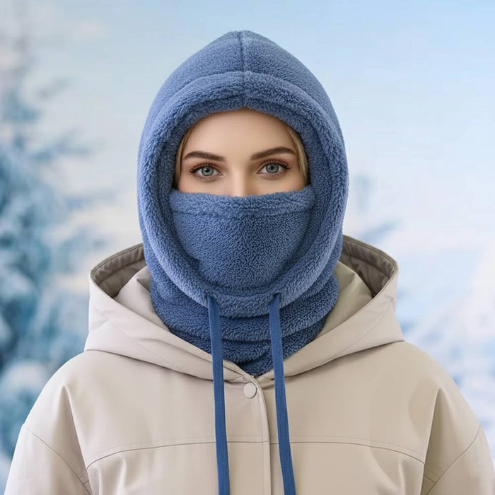 Lunvang™ Balaklava i fleece med snøring og ekstra lang halsdel