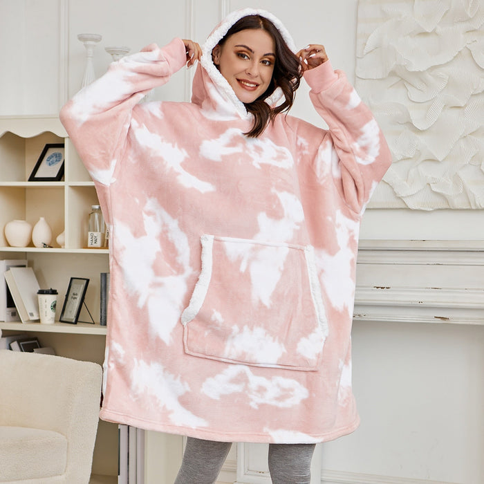 Lunvang™ Pleddhettegenser i fleece med stor hette og lommer