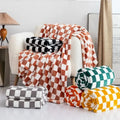 Lunvang™ Rutete pledd i flanellfleece, mykt og nuppefritt