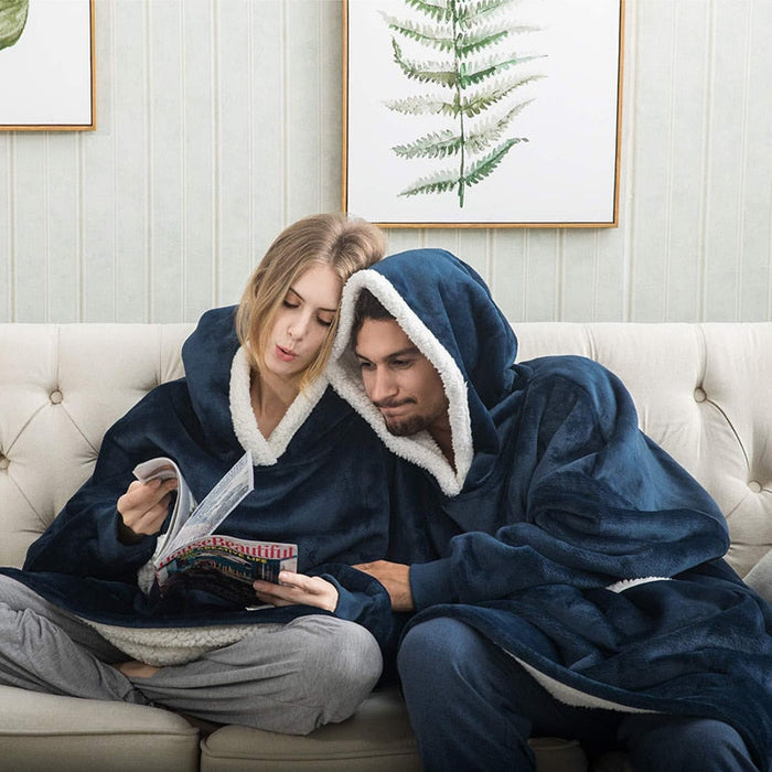 Lunvang™ Pleddhettegenser i fleece med stor hette og lommer