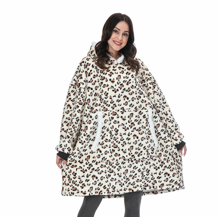 Lunvang™ Pleddhettegenser i fleece med stor hette og lommer