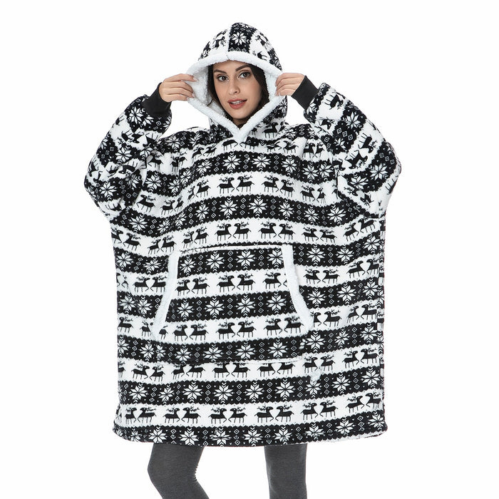 Lunvang™ Pleddhettegenser i fleece med stor hette og lommer