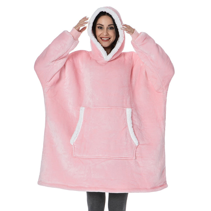 Lunvang™ Pleddhettegenser i fleece med stor hette og lommer