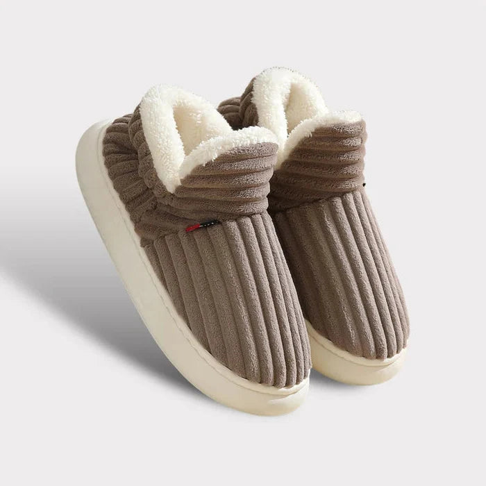 Lunvang™ Myke tøfler i flanellfleece med sklisikker såle