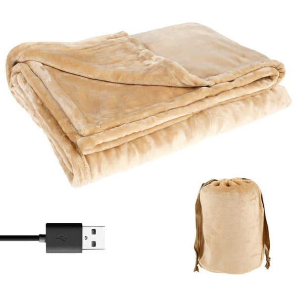 Trådløst USB-varmeteppe i flanell med plass til to – Lunvang™