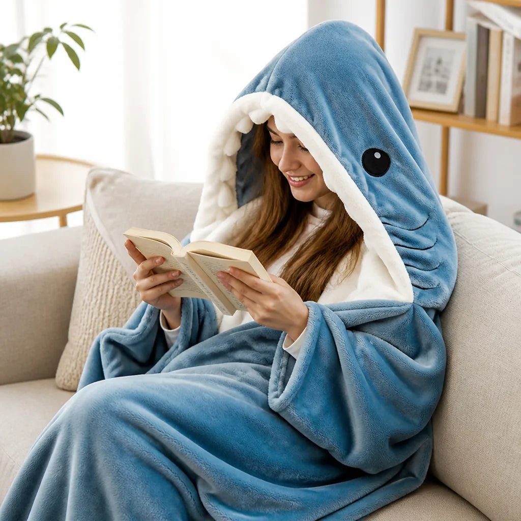 Haipledd med hette i supermyk og lett fleece
