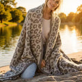 Lunvang™ Pledd med leopardmønster, ekstra mykt og tåler maskinvask