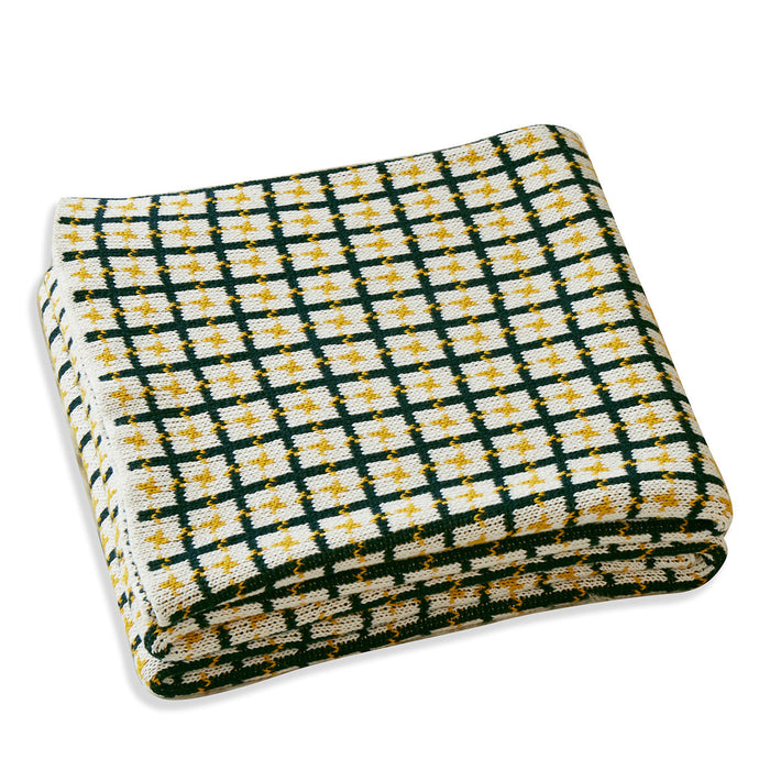 Lunvang™ Strikket pledd med elegant mønster til sofaen