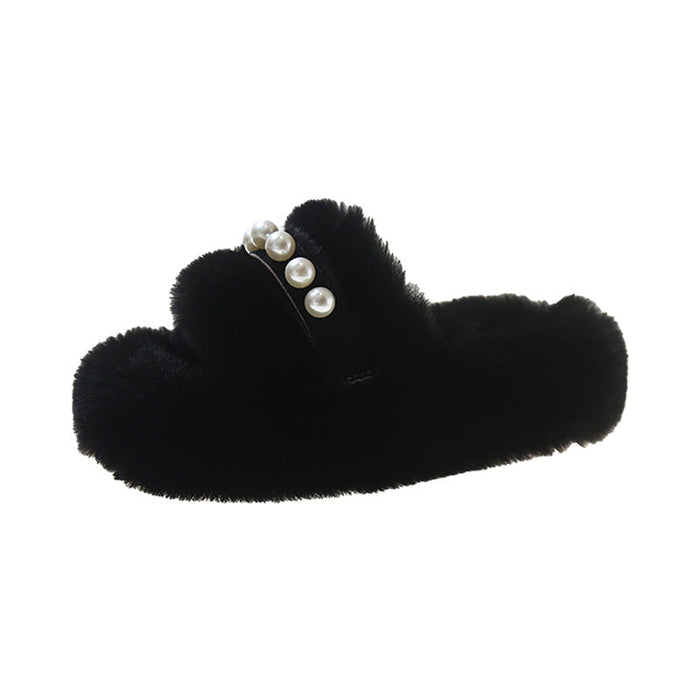 Lunvang™ Luftige åpne tøfler med elegante perledetaljer