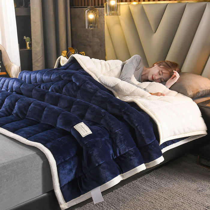 Lunvang™ Vinterteppe i flanellfleece, puster og varmer i seng og sofa