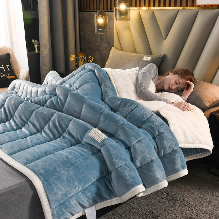 Lunvang™ Vinterteppe i flanellfleece, puster og varmer i seng og sofa