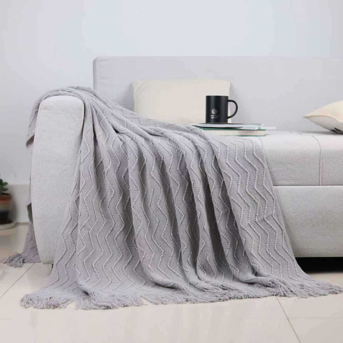 Lunvang™ Pledd med struktur til sofa og seng i mykt stoff