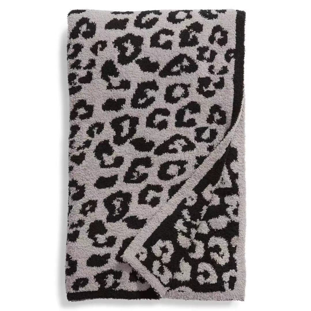 Pledd med leopardmønster, ekstra mykt og tåler maskinvask